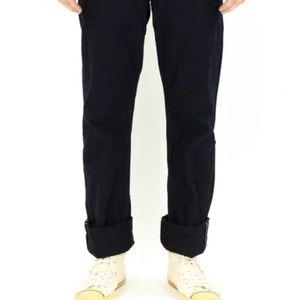 Left Field NYC 12 oz Nihon Menpu Japanese deep Indigo selvedge duck chinos, 32